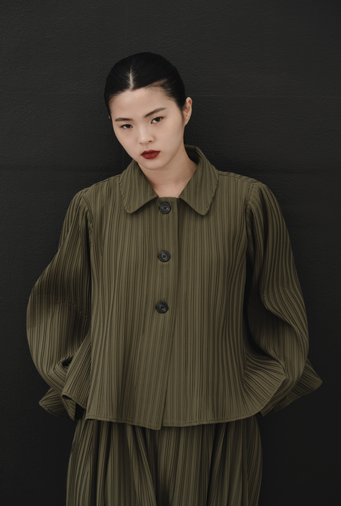 THYSEOUL Unbalance Jacket (Khaki)