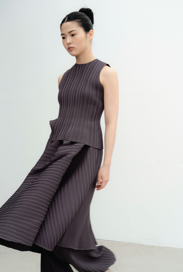 Unbalance Midi Skirt (Cocoa)
