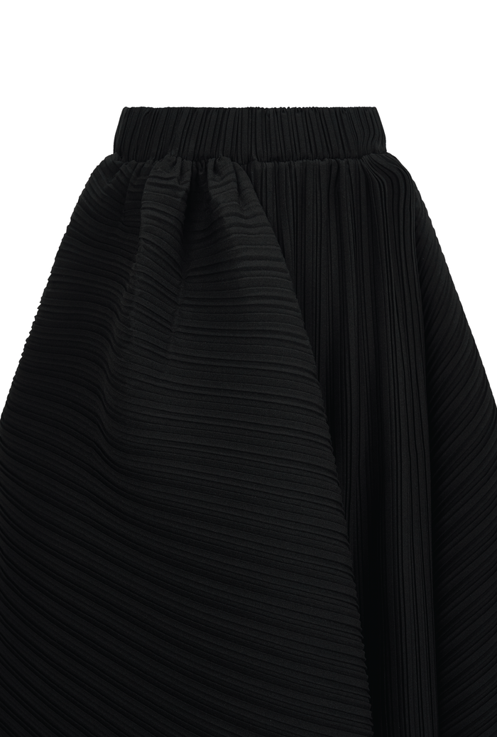 THYSEOUL Unbalance Skirt (Black)