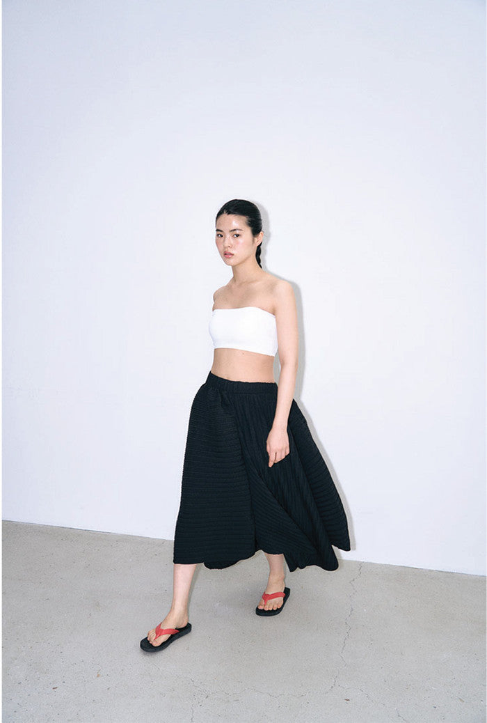 THYSEOUL Unbalance Skirt (Black)