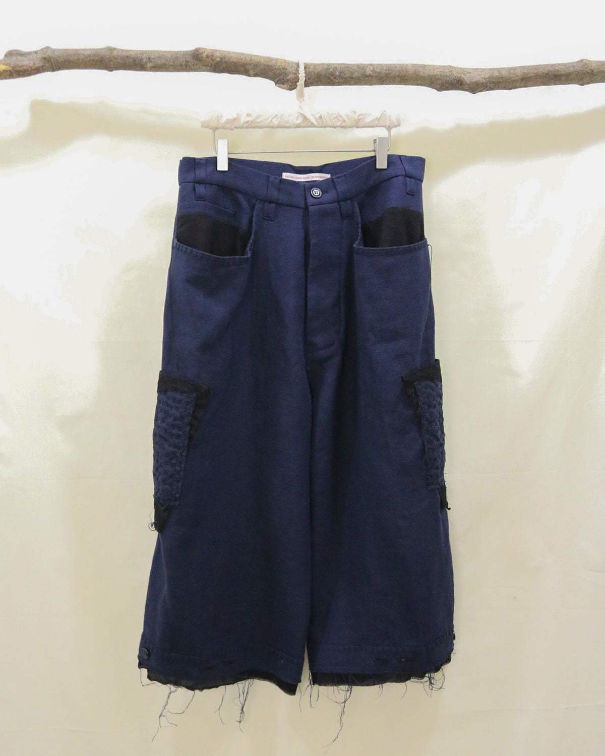 Cross Stitch Crop Pants (Navy)
