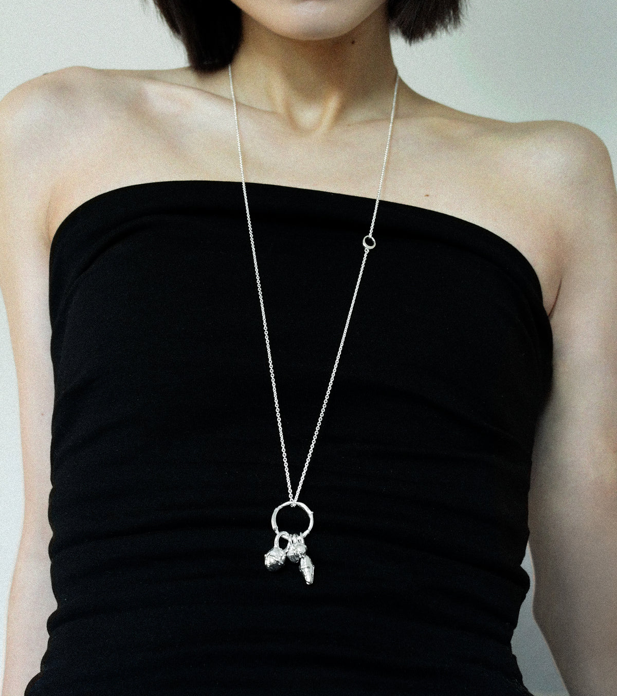 HOUSE OF SHIFFON BELL CHARMS NECKLACE